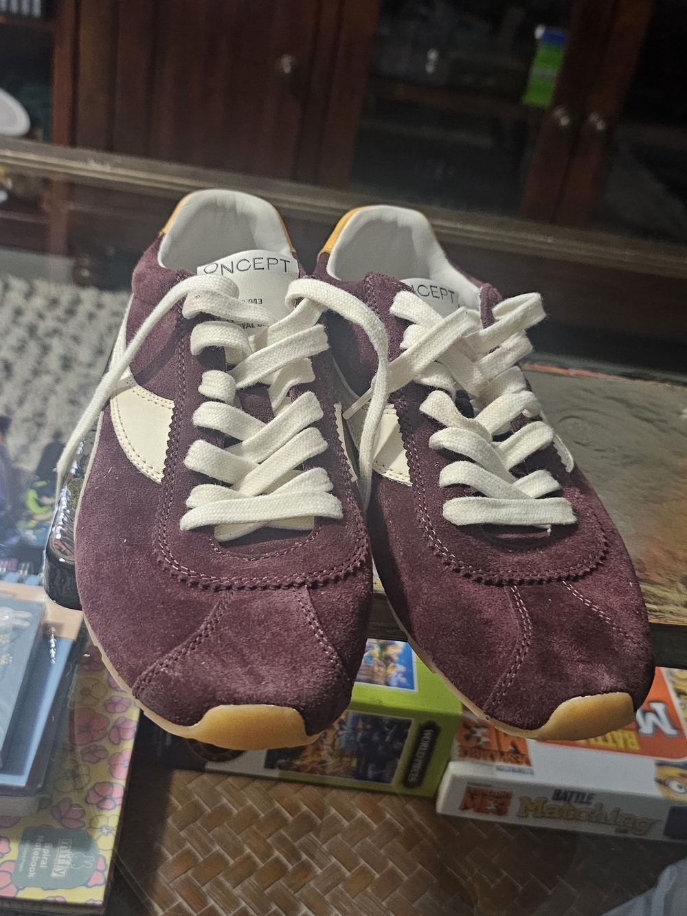Oncept Burgundy Suede Sneakers